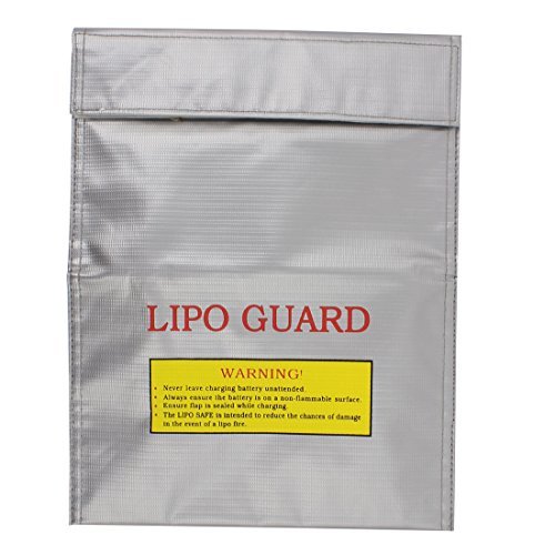 Preisvergleich Produktbild DealMux Lipo Akku Feuerbeständige Explosionsschutz-Beutel-Speicher-Schutz Sichere Gerätehalter 30cm x 23cm Grau