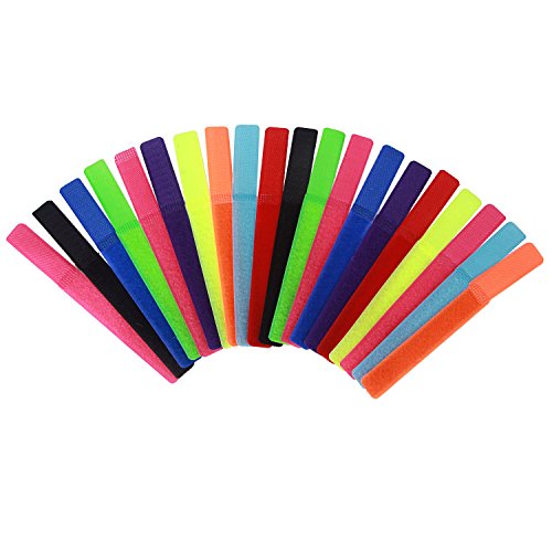 Wisdompro - Bridas de velcro con etiquetas reutilizables 20 unidades 17 8 cm varios colores reviews Wisdompro - Bridas de velcro con etiquetas reutilizables 20 unidades 17 8 cm varios colores