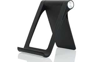 Giftorld Uchwyt na telefon, regulowany stojak na telefon, uchwyt do iPhone 17 16 15 14 13 12 11 Pro Max XS XR 8 Plus 6 7 Samsung Galaxy S10 S9 S8 S7 Edge S6 Android (czarny)