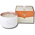 Sanctuary Spa Signature Tri- Wick Candle | Jasmine, Bergamot And Grapefruit Scented Ceramic Candle, 340 G | Natural Shea Wax | 50 Hour Burn Time | With Gift Box