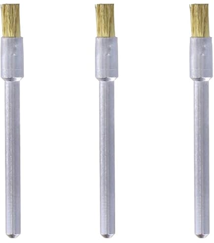 Lot De 3 Brosses Laiton Dremel 537 - Pour Métaux Précieux - Diamètre 3,2mm - Sans étincelles