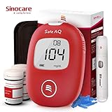 Blood Sugar Tester, Blood Glucose Monitor, Diabetes Testing Kit with Codefree Test Strips x 50 and Lancetsx 50, Sinocare Safe AQ Smart Blood Sugar Glucose Meter for UK Diabetics - in mmol/L
