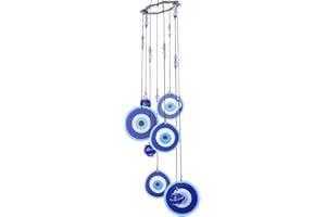YU FENG Blue Evil Eye Wind Chimes Outdoor Hanging Garden Tree Ornament Memorial Sympathy Wind chime Gifts