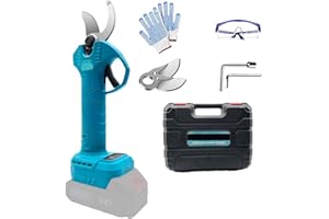 MAENGRE Akku Astschere, Arbeitssparende Astschere Ersatz Für Makita 18V, Akku BaumSchere Mit Insgesamt Zwei Scherenköpfen, Akku Strauchschere Für Gärten, Elektrische Gartenschere Ohne Batterie