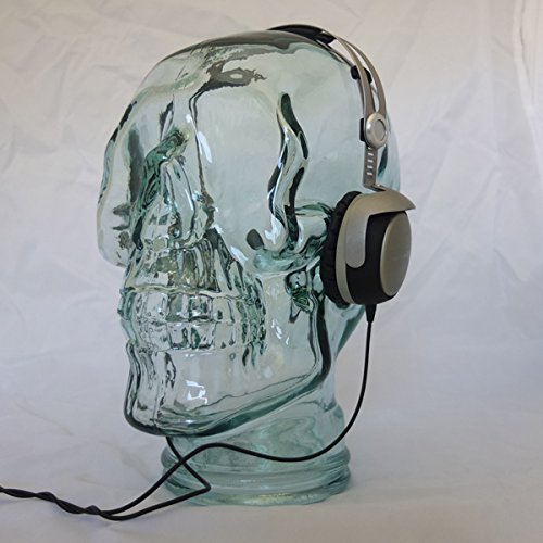 AMP3 Luxury Glass Skull Headphones Stand Colour CLEAR by AMP3