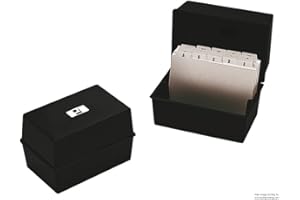 Q-CONNECT Q Connect 8x5 inch Card Index Box - Black