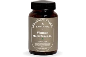 Earthful Multivitamin for Women 40+, 50+, Nearing Menopause | Improved Immunity, Hormonal Health, Skin, Hair & Bone Health | 100% Natural and Plant Based with 12 Vital Vitamins, Herbs | 60 Capsules