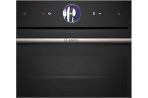Bosch CSG7361B1 Serie 8 EEK: A+ Einbau-Kompaktdampfbackofen, 60cm breit, 47 Liter, Home Connect, 4D Heißluft, schwarz