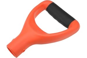 sourcing map Shovel D Grip Handle, 32mm Inner Diameter PVC for Digging Raking Tools Orange