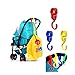 Light Smart Hooks For Stroller, Wheelchair, 2 Pack, Blue (9*3.5CM)