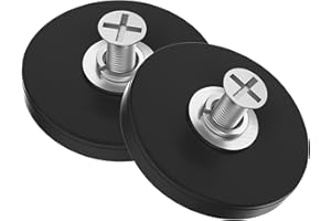 ‎MIN CI MIN CI Magnete Stark Groß, 2 Stück Neodym Magnet mit Gewinde D66x8mm M6 Magneten Schraubbar Flach Magnete mit Loch Senkkopf Magnete zum Anschrauben Autolichter Topfmagnet Magnet Rund