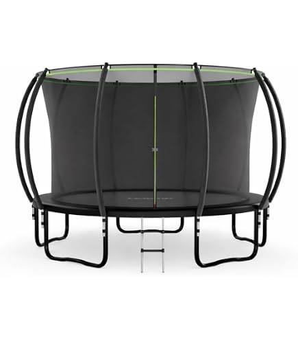 Trampoline Enfant 140 Cm Avec Filet De Sécurité - Trampoline De Jardin Noir, Stable Et Résistant Aux Intempéries
