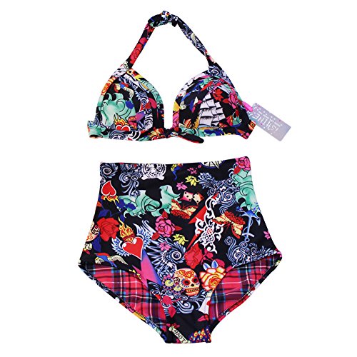 iShine Custom Biquini Divide la Impresión de Talla Grande en Ambos La