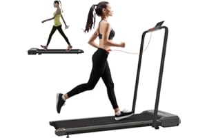 Panana Under Desk Treadmill, Folding Treadmills for Home Use, Foldable Walking Pad with Handle, LED Display, Remote Control, 2 in 1 Running Machine