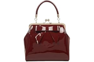 RO ROX Banned Apparel americano vintage 50s ROCKABILLY BRILLANTE BOLSO - Burdeos