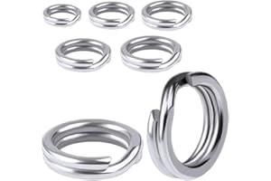 AMZfishing Nuovo 20x Anelli di Acciaio Inossidabile in 12 Misure | Set di Anelli di Acciaio | Set di Anelli per Pesca | Anelli per Pesca in Norvegia