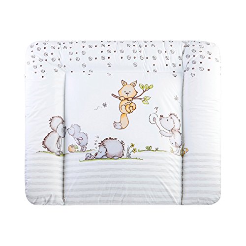 Bornino Home Wickelauflage Kleine Igel - Auflage für Wickelkommode - abwischbare Unterlage - mit niedlichen Tiermotiven - 75x85 cm