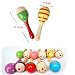 Cute Baby Kids Sound Music Gift Toddler Rattle Musical Wooden Colorful Toys (3pcs)