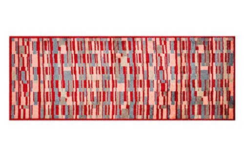 LifeStyle-Mat 150159 Läufer Rechtecke mit Rand, waschbar und rutschfest, Mikrofaser, 67 x 170 cm, bunt