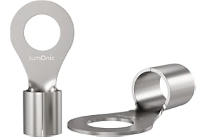 Lumonic 25x cosses à sertir nues 4-6mm² I cosses à sertir M5 non isolées I cosses M5, cosse tubulaire 4mm2 6mm2 œillets annulaires, connecteur à sertir