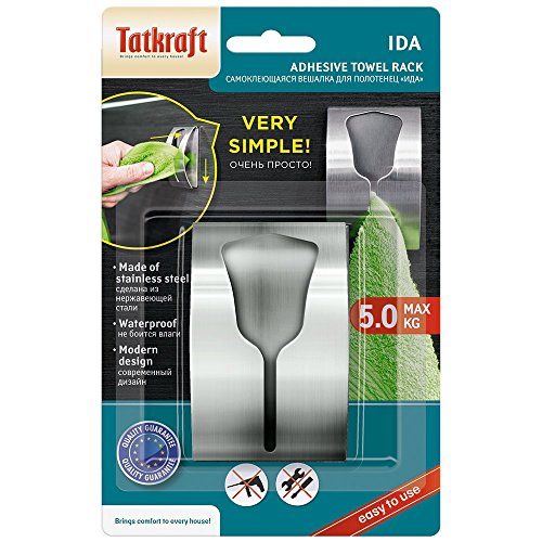 Tatkraft Ida Handtuchklemme Bad und Küche Stark Selbstklebend Edelstahl - 4