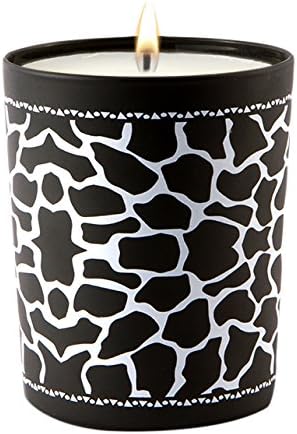 ebougie Savannah Empress Candle Cotton Black 17 x 17 x 11 cm, Ambre Precieux, 17x17x11 cm