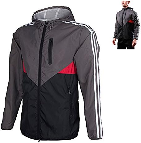 UrChoiceLtd® Hot LIEXING Men Clothes Windbreaker Waterproof Warm / Windproof Outdoor Sports Hiking Climbing Skiing Cycling Jacket Coat with M-3XL (Gray Black, XL)