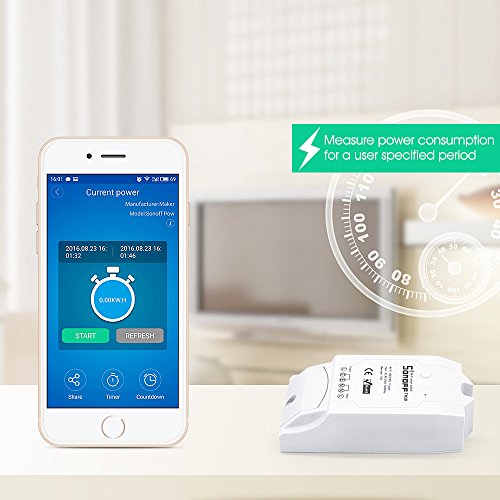 Itead Sonoff POW WLAN Schaltrelais mit Energieverbrauchsmessung, Steuerung von Lampen und anderen Geräten via Smartphone, Manage Dein Smart Home - 5