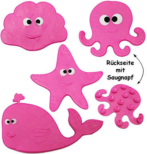 Anti Rutsch Sticker mit Noppen – “ Fische & Unterwasser – bunte Farben “ – Einlagen z.B. für Dusche / Badewanne – Pad – Aufkleber aus Silikon – rutschfest Saugnäpfe – Badewanneneinlage – Badezimmer Bad – Sicherheit – Antirutschmatte – für Kinder & Erwachsene – kein Ausrutschen – Badewannenmatte – Duschmatte / Badematte – Fisch – Einlage – Wanneneinlage – antirutsch - 4
