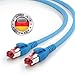 Produktbild AIXONTEC 1,5m CAT7 Ethernet LAN Kabel RJ45 Profi Netzwerkkabel Blau | 10 Gigabit | Leoni Cat.7 Megaline F6-90 s f flex | Hirose TM21 Netzwerkstecker | kompatibel zu CAT.5e / CAT.6 / CAT 7 Kabel