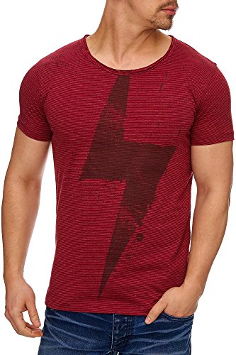 Tazzio Herren Rundkragen T-Shirt 17109-Bordo-XL Tazzio Herren Rundkragen T-Shirt 17109-Bordo-XL
