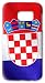 Produktbild Samsung Galaxy S7 Hülle - atFoliX "Kroatien Flagge" FX-Case Schutzhülle
