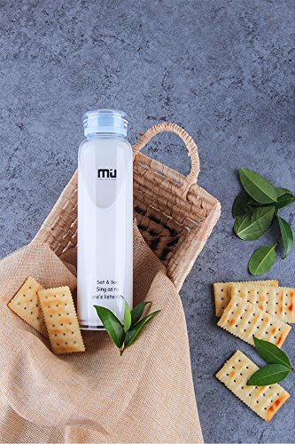 MIU COLOR® Trinkflasche BPA-Frei 460ml, Wasserflasche Glas, Glasflasche für Smoothie und Obstsaft oder zu Hause geeignet. (Hellblau) - 3