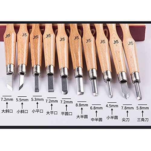 Super scharfe und stärkere Klingen-Upgrade Handwerk Schnitzen Werkzeuge Holzschnitt Messer Set Carving Set Hochwertige SK7 Kohlenstoffstahl - 3