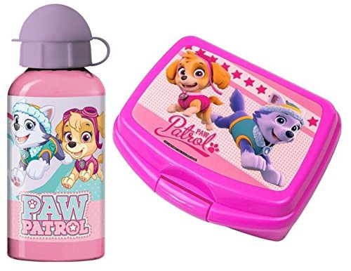 Preisvergleich Produktbild Nickelodeon Paw Patrol Brotdose und Aluminium Trinkflasche Set
