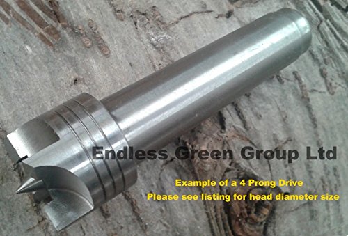 Endlessgreen - Woodturning Lathe Drive - Morse Taper 1 (MT1) 4 Prong Drive - Head Diameter 5/8th EG5841