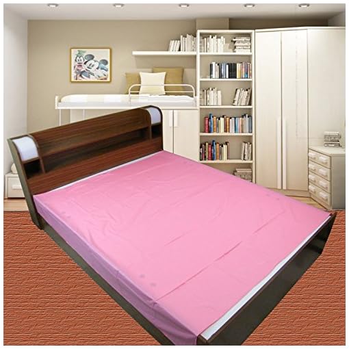Nonibud Baby Waterproof Plastic Sheet Double Bed King Size/Baby Adult Waterproof Protection Sheet for Mattress (7.5 x 6.5 feet)- Pink