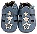MiniFeet Premium Soft Leather Baby Shoes, Boys Blue Sandal 12-18 Months