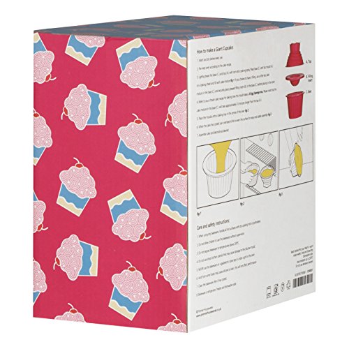 Premier Housewares Cupcake-Form, 3-teilig, Silikon, riesig, 18 x 19 x 19 cm, Hot Pink - 3