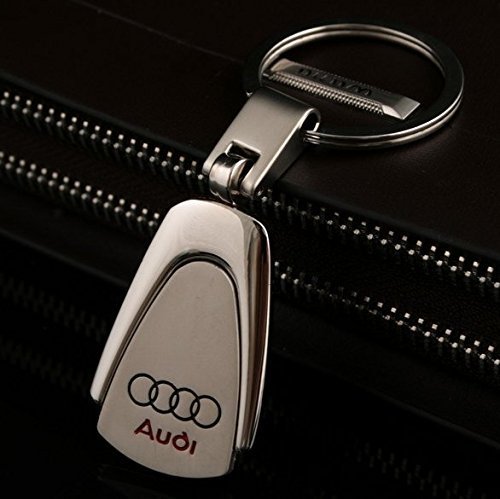 Preisvergleich Produktbild Audi Pearshaped Deluxe Edelstahl Logo Schlüsselanhänger mit Geschenkbox