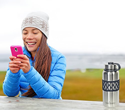 Brewberry Weithals Premium Isolierte Edelstahl Trinkflaschen, Thermosflasche Und Reisetasse Für Heiß- Und Kaltgetränke, 946 ml - 6