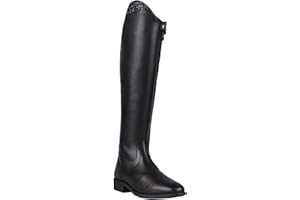 QHP Eleganti stivali da equitazione da donna Yuna Adult larghi con glitter sul dressurbogeno EU Weit