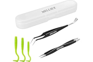 MELLIEX Pinzas para Garrapatas, Gancho para Garrapatas Acero Inoxidable Juego Herramientas Removedor de Garrapatas en Humanos, Perros, Gatos