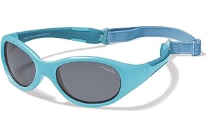 Mausito Occhiali da sole bambini 2-4 anni & 5-8 anni | FLESSIBILI Occhiali da sole bambino 100% PROTEZIONE UV | Fascia regolabile e rimovibile | Senza BPA