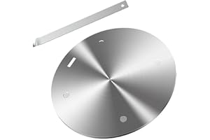 WANAONE Piastra a induzione per diffusore di calore, piastra adattatore a induzione con manico separabile, piastra ad anello in acciaio inox, convertitore per piano cottura in vetro per fornelli a gas