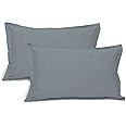 TRANQUILORD Pack of 2 Cotton Pillow Cases, Super Soft Pillowcases with Envelope Closure, Wrinkle, Fade and Stain Resistant Pillow Covers, 20x30 inch (Dark Grey)