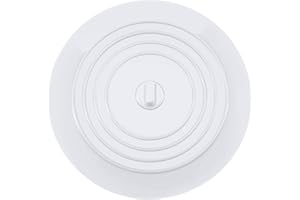 FIX-IT FIXIT Universal Bath Plug, Universal Sink Drain Plug For Kitchen, Bathroom and Laundries. 6 Inch Durable Silicone Plug With Effective Seal (White)