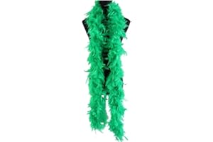 VORAE 2m Feather Boa Party Accessories Green Feather Scarf Pride Boa Fancy Dress Decoration for Christmas, Halloween, Dancing, Wedding, Party, Cosplay (Green)