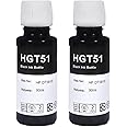 Tequo Refill Ink Compatible for HP GT51 Smart Tank 115, 500, 510, 515, 516, 720, 750, 790 Printers Black Pack f 2 Ink Bottle