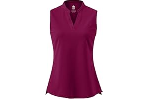 AjezMax Polo Senza Maniche Donna Camicia Sports Canotta Cotone Estiva Traspirante Golf Top